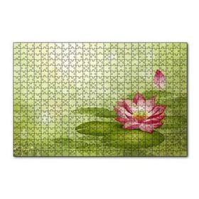 Cakapuzzle Lotus Çiçeği Ve Yeşil Zemin 120 Parça Ahşap Puzzle
