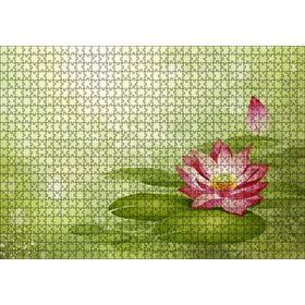 Cakapuzzle Lotus Çiçeği Ve Yeşil Zemin 120 Parça Ahşap Puzzle