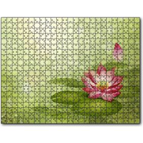 Cakapuzzle Lotus Çiçeği ve Yeşil Zemin 255 Parça Puzzle