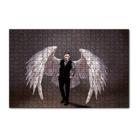 Cakapuzzle Lucifer ve Ak Kanatları Dijital Çizim 120 Parça Ahşap Puzzle