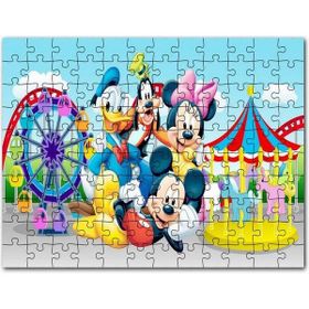 Cakapuzzle Luna Parkta Daisy Duck Goofy Mickey Minnie Mdf 1000 Parça Puzzle