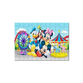Cakapuzzle Luna Parkta Daisy Duck Goofy Mickey Minnie Mdf 120 Parça Puzzle