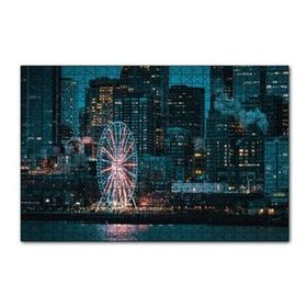 Cakapuzzle Lunapark ve Gökdelenler 120 Parça Ahşap Puzzle