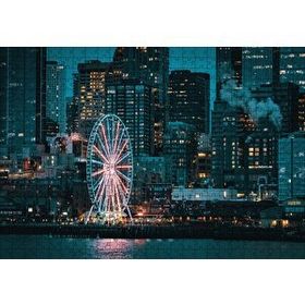 Cakapuzzle Lunapark ve Gökdelenler 120 Parça Ahşap Puzzle