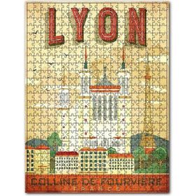 Cakapuzzle Lyon Şehrinden Bir Kesit Tarz Görseli Ahşap 1000 Parça Puzzle
