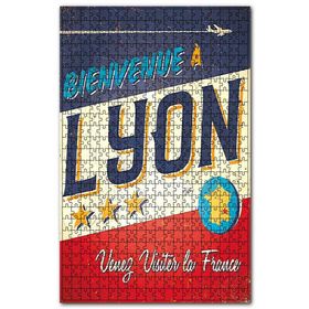 Cakapuzzle Lyon Uçuş Afişi Görseli Ahşap 1000 Parça Puzzle