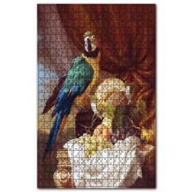Cakapuzzle Macaw Papağanı ve Taze Meyveler Ahşap 255 Parça Puzzle