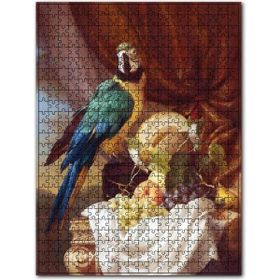 Cakapuzzle Macaw Papağanı ve Taze Meyveler Ahşap 255 Parça Puzzle