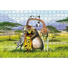 Cakapuzzle Madagascar Çizgi Film 120 Parça Ahşap Puzzle