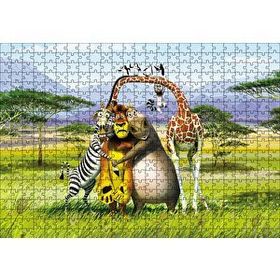 Cakapuzzle Madagascar Çizgi Film Ahşap 500 Parça Puzzle