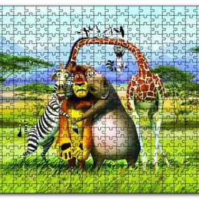 Cakapuzzle Madagascar Çizgi Film Mdf 120 Parça Puzzle