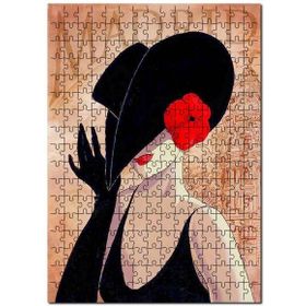Cakapuzzle Madrid Zeminde Şapkalı Kadın Görseli Mdf 255 Parça Puzzle