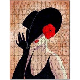 Cakapuzzle Madrid Zeminde Şapkalı Kadın Görseli Mdf 255 Parça Puzzle