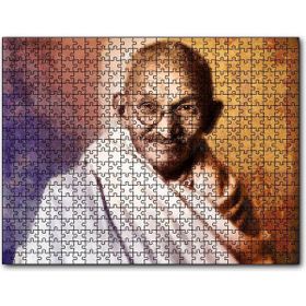 Cakapuzzle Mahatma Gandhi Yağlı Boya Portresi Mdf 120 Parça Puzzle