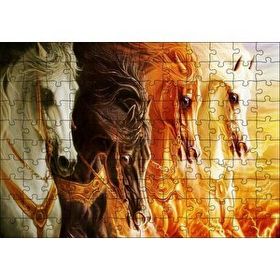 Cakapuzzle Mahşerin Dört Atlısı 120 Parça Ahşap Puzzle