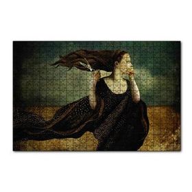 Cakapuzzle Makas Kadın Soyut Resim 120 Parça Ahşap Puzzle