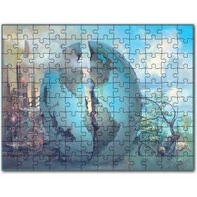 Cakapuzzle Makineleşme ve Doğanın Savaşı Dünyayı Bölüyor Mdf 255 Parça Puzzle