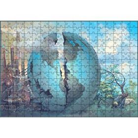 Cakapuzzle Makineleşme ve Doğanın Savaşı Dünyayı Bölüyor Mdf 255 Parça Puzzle