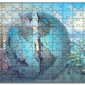 Cakapuzzle Makineleşme ve Doğanın Savaşı Dünyayı Bölüyor Mdf 500 Parça Puzzle