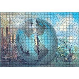Cakapuzzle Makineleşme ve Doğanın Savaşı Dünyayı Bölüyor Mdf 500 Parça Puzzle