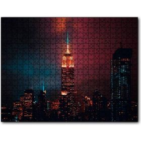 Cakapuzzle Manhattan Empire State Binası Gece Görünüş 255 Parça Puzzle
