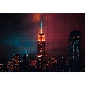 Cakapuzzle Manhattan Empire State Binası Gece Görünüş Mdf 500 Parça Puzzle