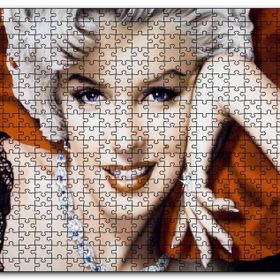 Cakapuzzle Marilyn Monreo Beyaz Saç Gülümseme Görseli Mdf 120 Parça Puzzle