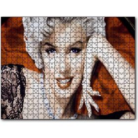 Cakapuzzle Marilyn Monreo Beyaz Saç Gülümseme Görseli Mdf 120 Parça Puzzle