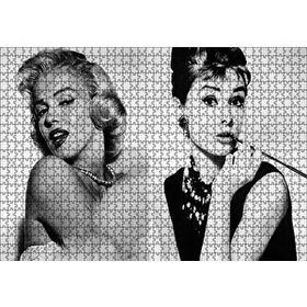 Cakapuzzle Marilyn Monroe ve Audrey Hepburn 120 Parça Ahşap Puzzle
