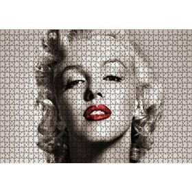 Cakapuzzle Marilyn Monroe Yakın Plan Kırmızı Dudaklar 120 Parça Ahşap Puzzle