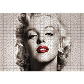 Cakapuzzle Marilyn Monroe Yakın Plan Kırmızı Dudaklar 120 Parça Ahşap Puzzle
