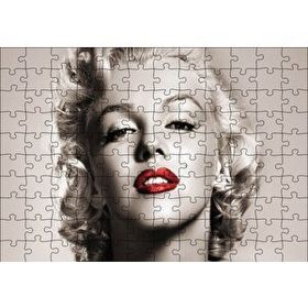 Cakapuzzle Marilyn Monroe Yakın Plan Kırmızı Dudaklar 120 Parça Ahşap Puzzle