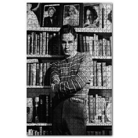 Cakapuzzle Marlon Brando Kitaplık Önünde Ahşap 1000 Parça Puzzle