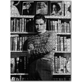 Cakapuzzle Marlon Brando Kitaplık Önünde Ahşap 255 Parça Puzzle
