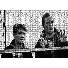 Cakapuzzle Marlon Brando ve Çocuk Tel Örgüler Mdf 1000 Parça Puzzle