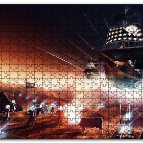Cakapuzzle Marsta İnsan Yaşamı ve Gemiler Mdf 500 Parça Puzzle