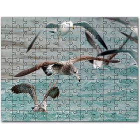 Cakapuzzle Martılar ve Dalgalı Deniz Arkaplan Mdf 500 Parça Puzzle