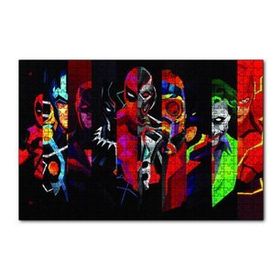 Cakapuzzle Marvel Low Poly Tüm Karakterler 120 Parça Ahşap Puzzle