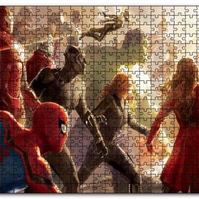 Cakapuzzle Marvel Sinematik Evreni Tüm Kahramanlar Mdf 1000 Parça Puzzle
