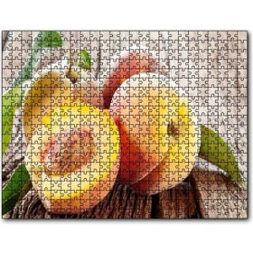 Cakapuzzle Masa Üstünde Şeftali Görseli Mdf 500 Parça Puzzle
