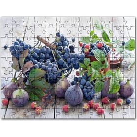 Cakapuzzle Masada Yaş İncir Üzüm Yabanmersini ve Ahudular Mdf 120 Parça Puzzle