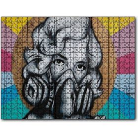 Cakapuzzle Maskeli Kadın Duvar Boyama 500 Parça Puzzle