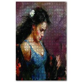 Cakapuzzle Mavi Elbiseli Çingene Kızı Ahşap 255 Parça Puzzle