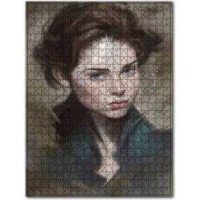 Cakapuzzle Mavi Gözlü Genç Kız Yağlıboya 1000 Parça Puzzle