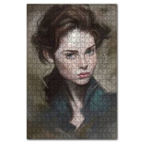 Cakapuzzle Mavi Gözlü Genç Kız Yağlıboya 120 Parça Puzzle