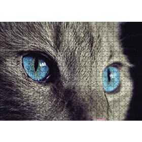 Cakapuzzle Mavi Gözlü Kedi 120 Parça Ahşap Puzzle
