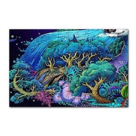 Cakapuzzle Mavi Mor Temalı Tabiat 120 Parça Ahşap Puzzle
