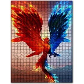 Cakapuzzle Mavi Turuncu Anka Kuşu Alev Saçan Ahşap 1000 Parça Puzzle