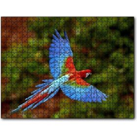 Cakapuzzle Mavi Turuncu Renkli Uçan Papağan 120 Parça Puzzle