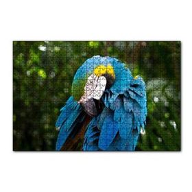 Cakapuzzle Mavi Tüylü Papağan 120 Parça Ahşap Puzzle